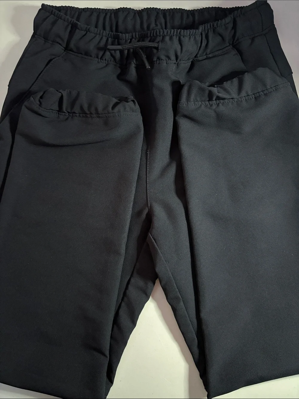 Old Navy Boys (L) Black Elastic Waist Drawstring Water Resistant Joggers.